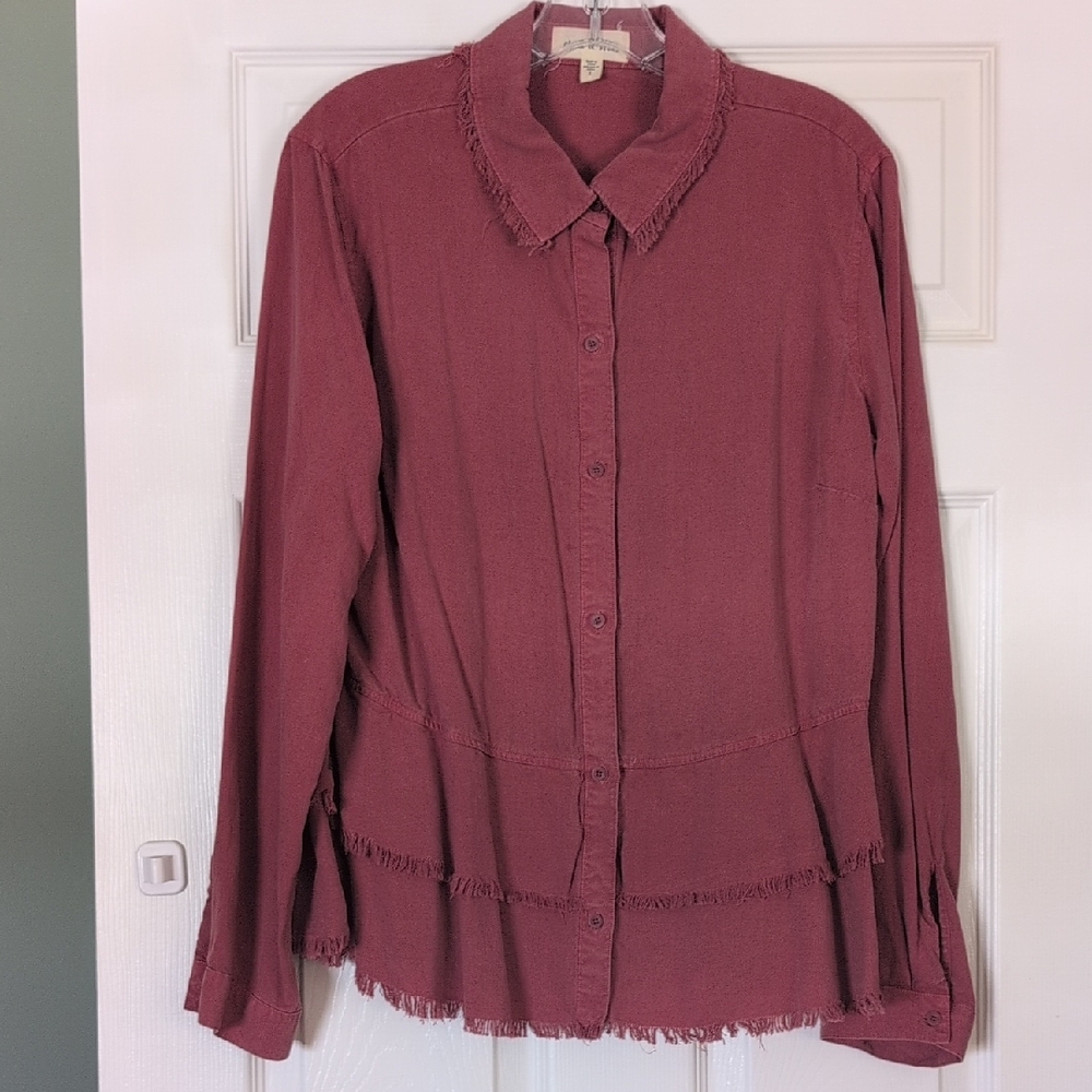 Anthropologie Cloth & Stone Women's Lg Shirt - Rust